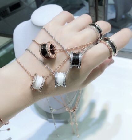 Ceramic necklace-with stone（宝家陶瓷项链-带钻）