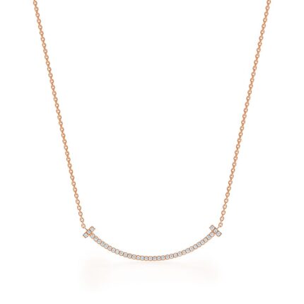 M size smile necklace- with stone（T家中号带钻微笑项链）