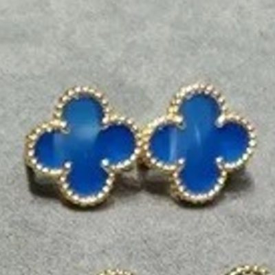 Rose gold Blue Agate
